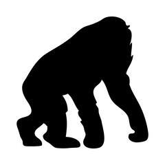 Sticker - Chimpanzee Ape Silhouette