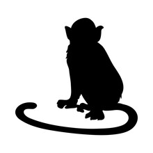 Squirrel Monkey Silhouette