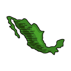 Sticker - mexican map country