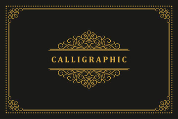 Luxury ornament vintage logo template design vector illustration.