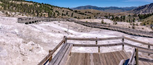Beautiful Scenery At Mammoth Hot Spring In Yellowstone