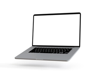 Wall Mural - Laptop isolated on a white background. 3d illustration.