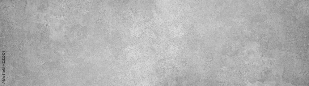 White gray grey stone concrete texture wall wallpaper tiles background panorama banner - obrazy, fototapety, plakaty 