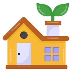Wall Mural - warehouse flat trendy icon, storage place