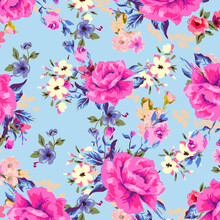 Abstract Floral Seamless Pattern.