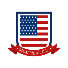 Wall Mural - memorial day shield