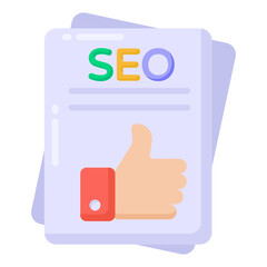 Poster - 
A seo report icon in flat design 

