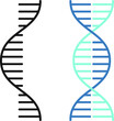 © eduardrobert - RNA and DNA related vector thin line icon