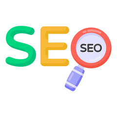 Wall Mural - 

An seo search icon in flat design 


