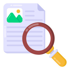 Canvas Print - a business report icon in flat design