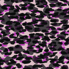 Wall Mural - Abstract animal skin leopard seamless pattern design.