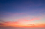 Fototapeta Zachód słońca - Blue dramatic sunset sky replacement for composition 
