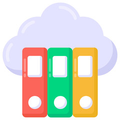 Canvas Print - a cloud directories flat icon design