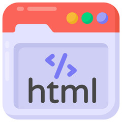 Sticker - 
A web domain icon in flat design 

