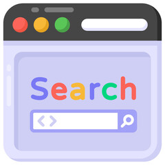 Wall Mural - a web domain icon in flat design