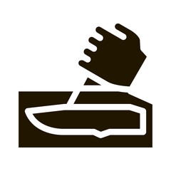 Sticker - Hand Made Knife Icon Vector Glyph Illustration