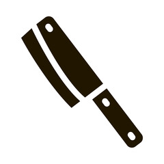 Canvas Print - Hatchet Knife Icon Vector Glyph Illustration