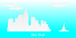 new york city skyline vector illistration
