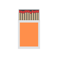 Matchbox isolated on white background. Vector illustration