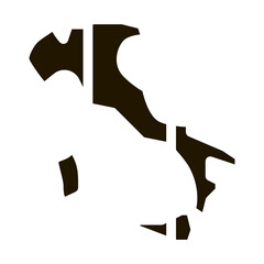 Sticker - Italy Country Map Icon Vector Glyph Illustration