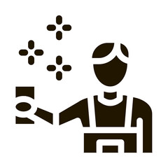 Wall Mural - Human Cleaning Icon Vector Glyph Illustration