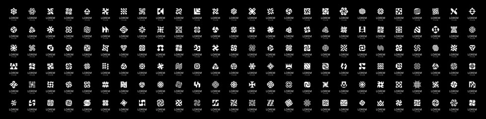 Wall Mural - abstract logos collection. geometrical abstract logos. icon design