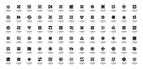 Wall Mural - abstract logos collection. geometrical abstract logos. icon design
