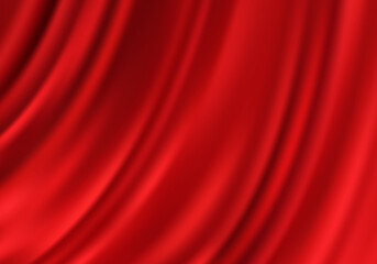 Wall Mural - Luxurious fabric red background Silk drapery background
