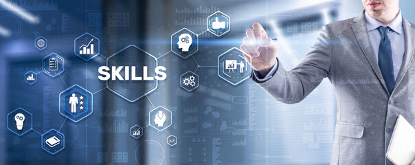 Wall Mural - Skills Learning Personal development Finance Competency Business concept