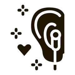 Sticker - Enjoying Music on Headphones Icon Vector