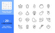 © spiral media - Line icons about vegetables. Pixel perfect 64x64 and editable stroke