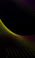 Sticker - gold 3d particle technology sense abstract background
