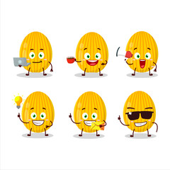 Poster - Amber easter egg cartoon character with various types of business emoticons