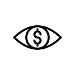 Sticker - dollar eye