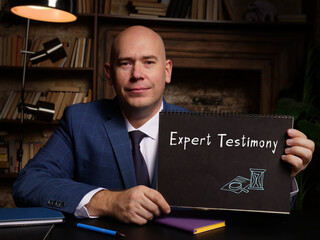 Wall Mural - Legal concept about Expert Testimony with phrase on the sheet.