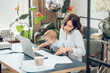 © zinkevych - Active little child and mom working from home
