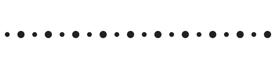 Dotted line isolated on white background. Geometric line for web design. Vector illustration