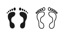 Human Footprints. Foot Prints. Vector Illustration