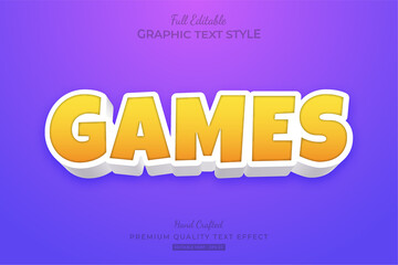 Wall Mural - Games Cartoon Editable Text Effect Font Style