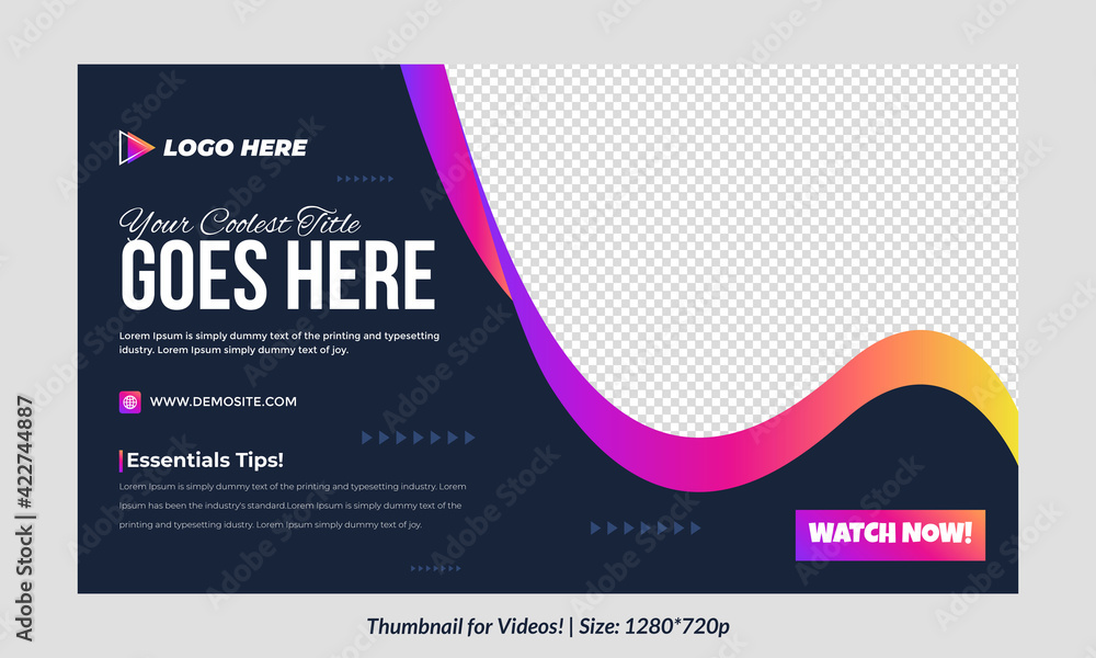 Editable Thumbnails design vector usable in all videos Editable Premium ...