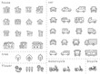 © 深澤カラス - 家と車と二輪車と植物のアイコンセット(ぬりえ用未拡張の線のみ)分類バージョン
