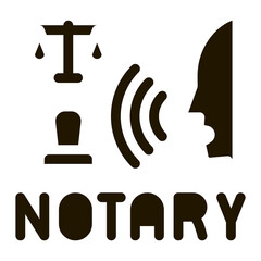 Poster - legal notary icon Vector Glyph Illustration