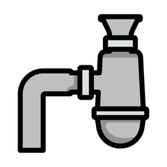 Wall Mural - Bathroom Siphon Icon