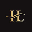 Initial linked letter IL logo design. Modern letter IL logo design vector with modern trendy