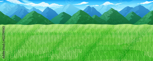 Fototapeta Kuchenna 田んぼと山の風景イラスト 横スクロールゲームの背景 シームレス Pole Ryzowe Gora Wies Fototapety Foteks Fototapeta Kuchenna 田んぼと山の風景イラスト 横スクロールゲームの背景 シームレス Pole Ryzowe Gora Wies Fototapety Foteks