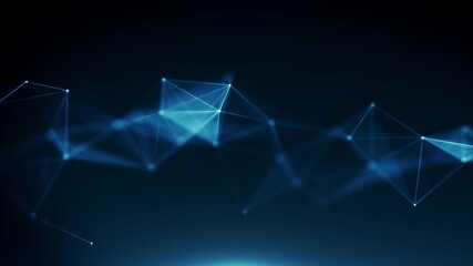 Wall Mural - abstract plexus geometrical background loop/ 4k animation of an abstract technology background with 