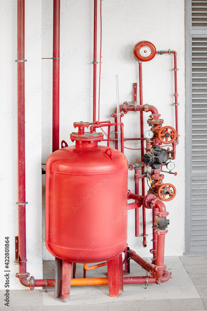 Fire extinguishing and fire alarm system with a complex and intricate ...