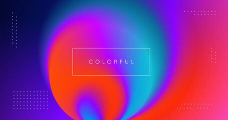 Poster - Abstract Colorful Smooth Gradient Background. Modern minimal abstraction vector design. Electronic Music Festival Banner. Cool landing page backdrop.
