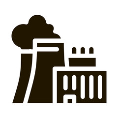 Sticker - nuclear power plant icon Vector Glyph Illustration