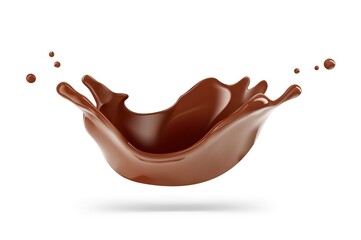 realistic chocolate corona splash. vector illustration isolated on white background. сan easily be u